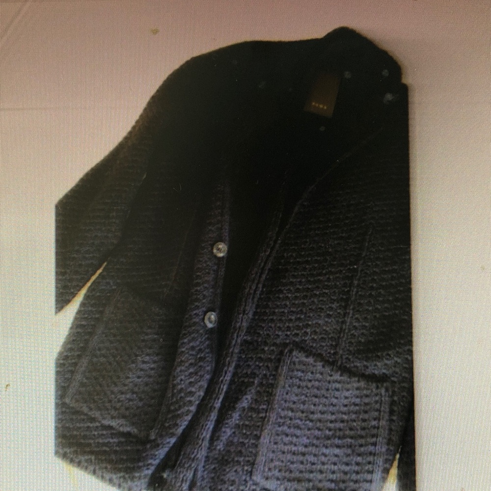Black Textured Coat